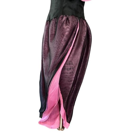 RARE Vintage Bob MACKIE One Shoulder Floral Beaded Tulip Drs 4/6 - Picture 16 of 16